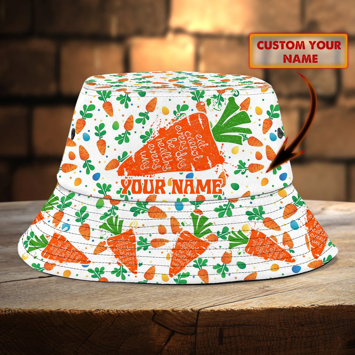Custom Bucket Hat  - Carrot - H9h3-516
