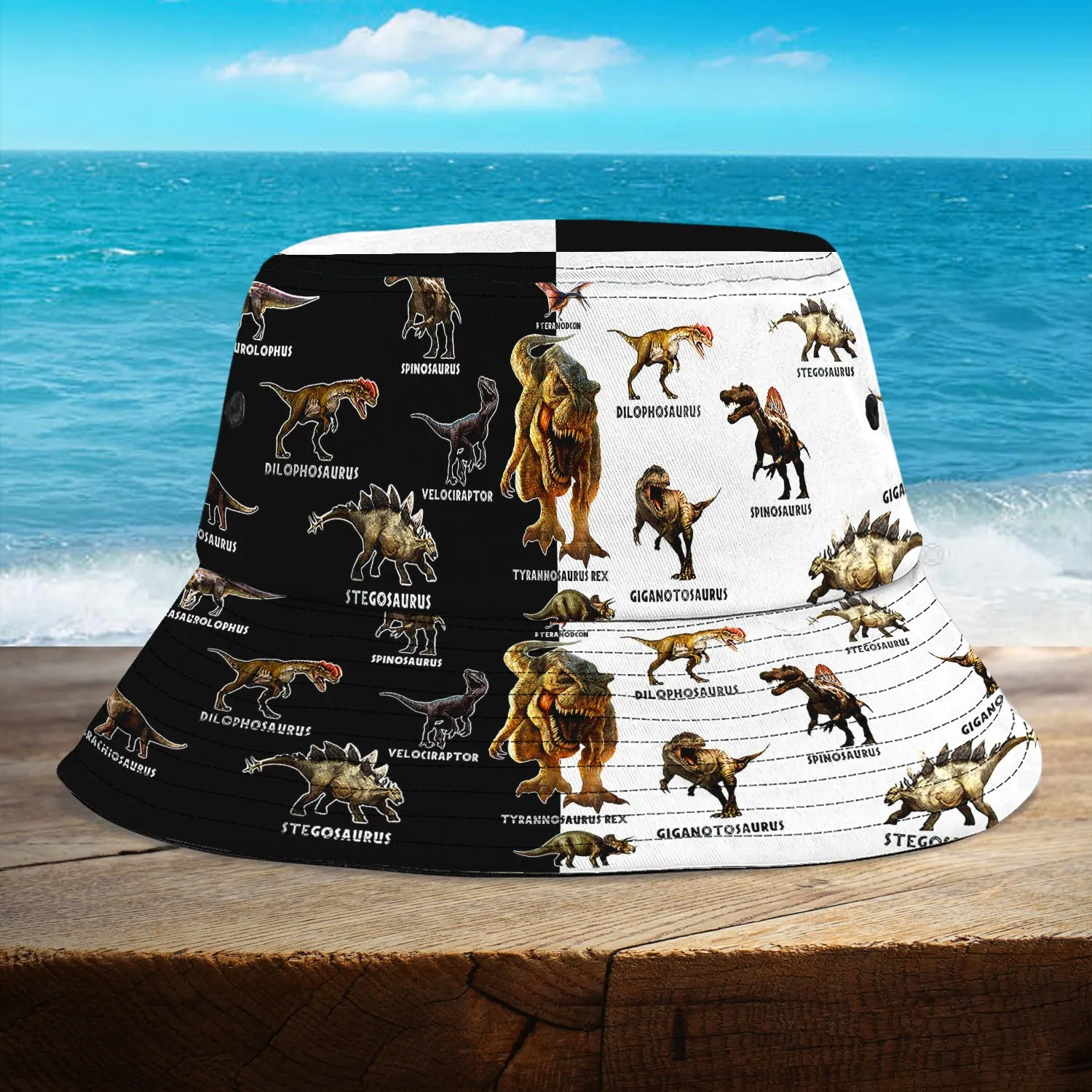 Custom Bucket Hat - Dinosaur - Hd98 42