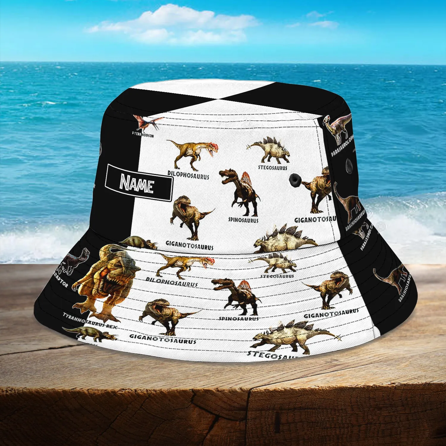 Custom Bucket Hat - Dinosaur - Hd98 42