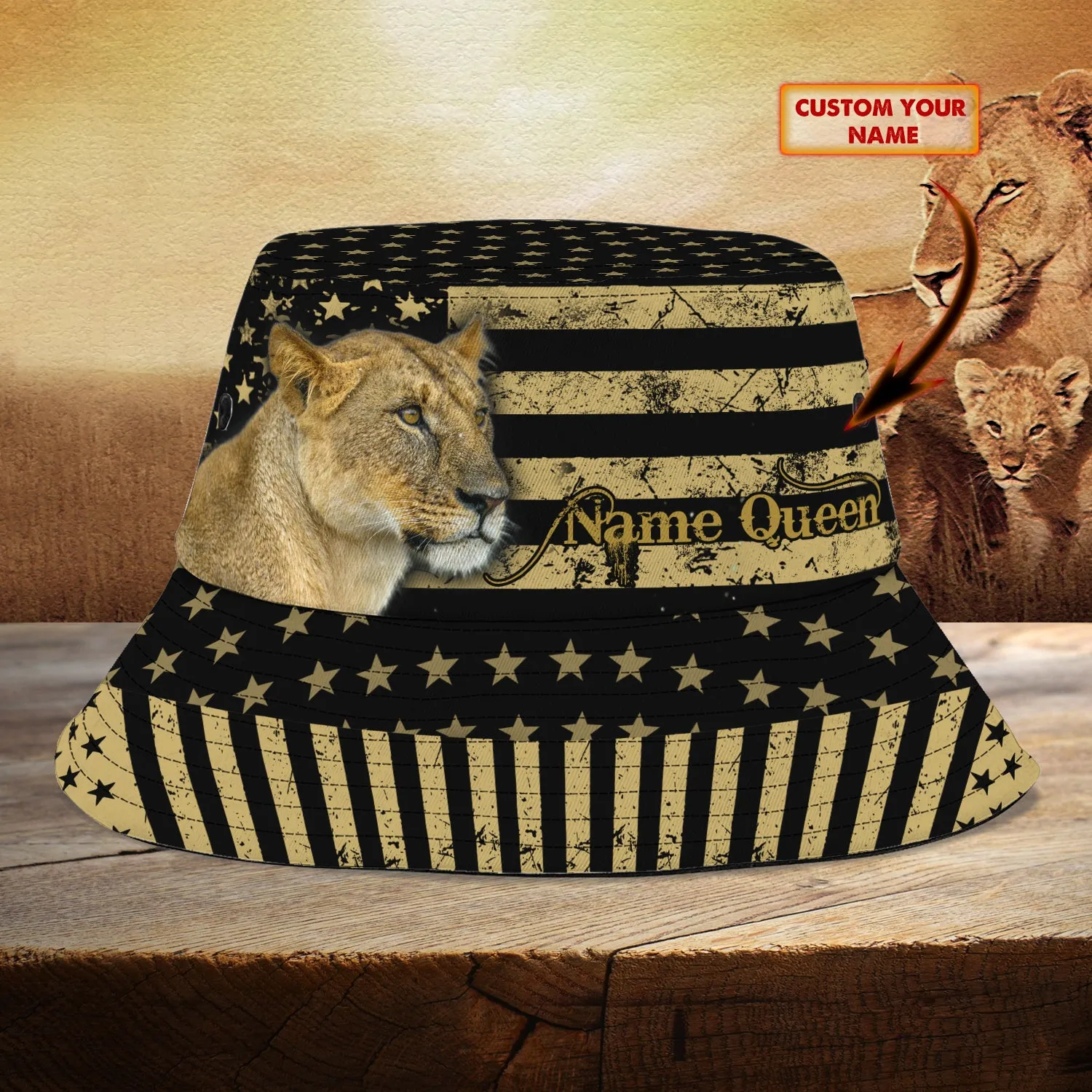 Custom Bucket Hat - Lion Queen - Fuly 18