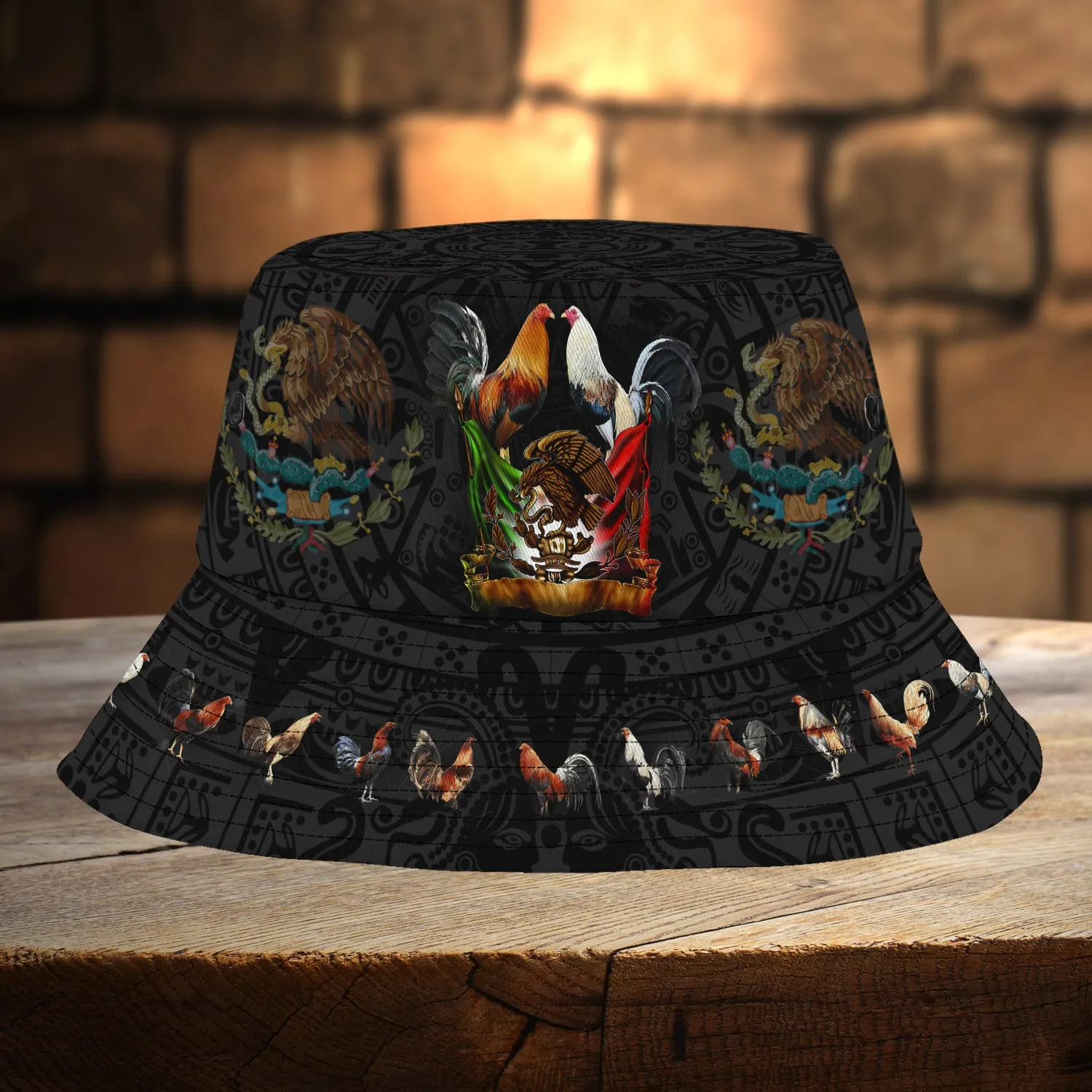 Custom Bucket Hat - Rooster Mexico - Vtm99 C25
