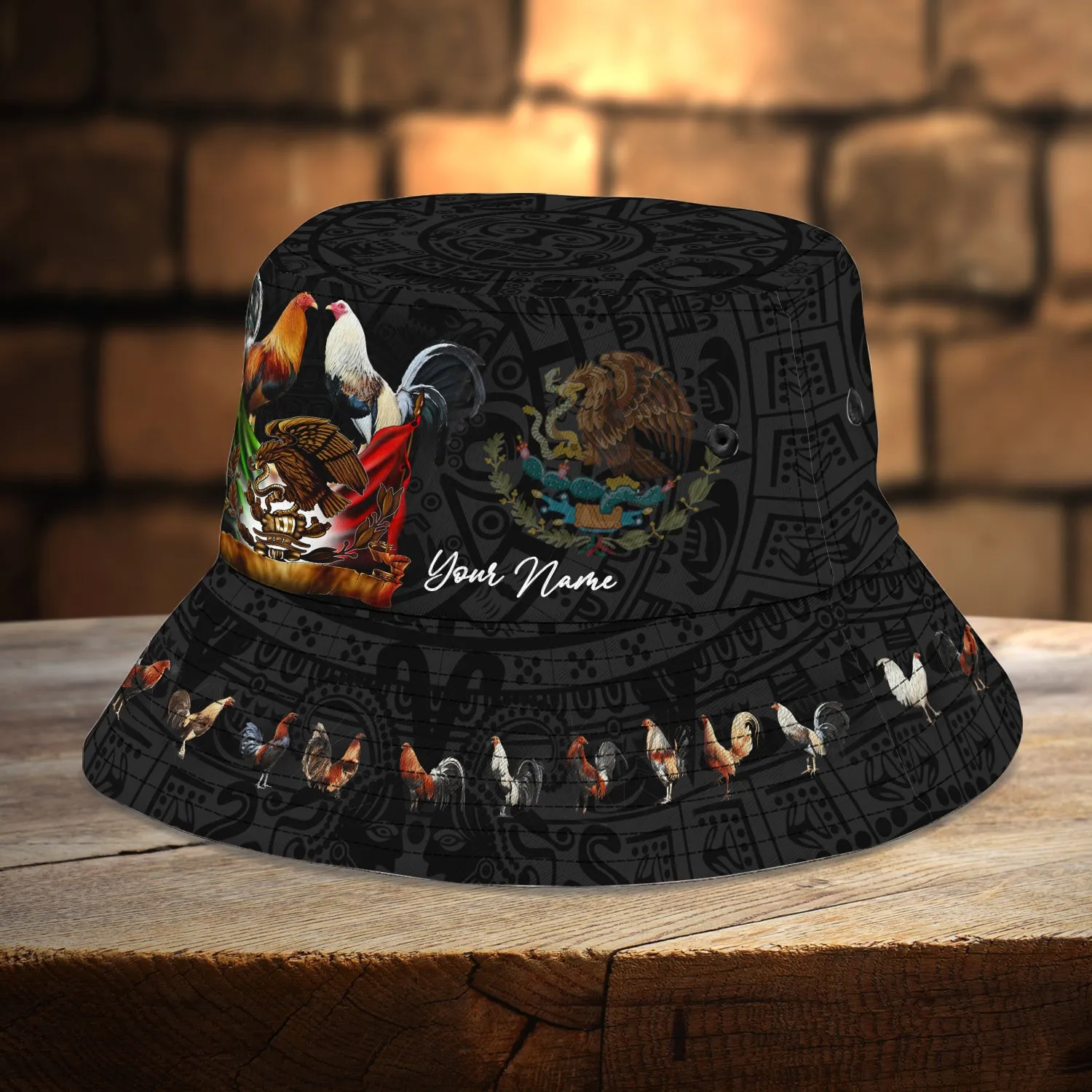Custom Bucket Hat - Rooster Mexico - Vtm99 C25