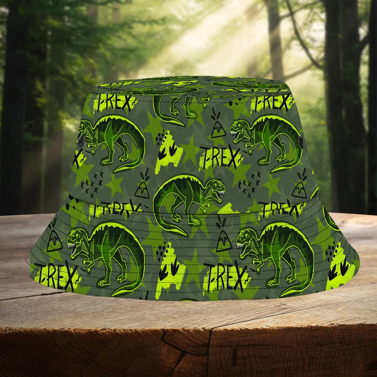 Custom Bucket Hat - T Rex - Loop - Dp98 - Dp533