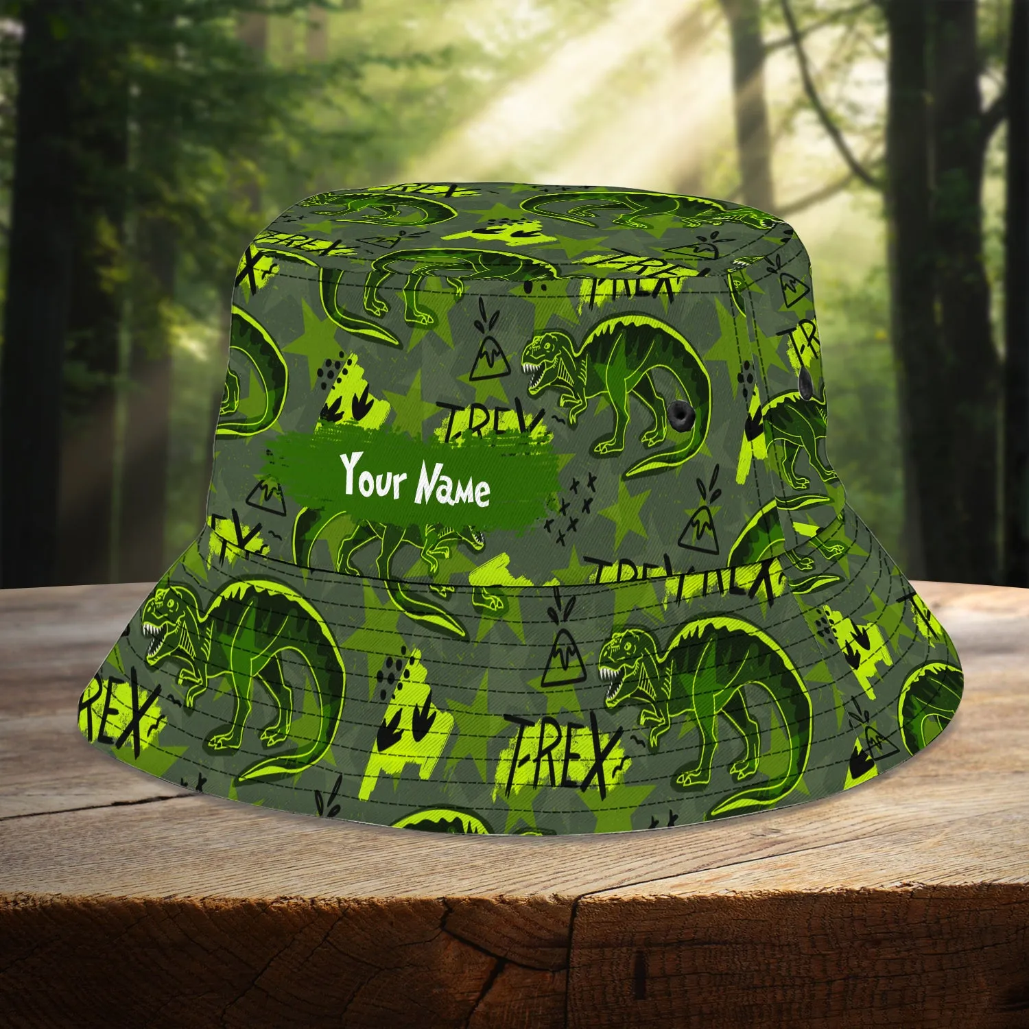 Custom Bucket Hat - T Rex - Loop - Dp98 - Dp533