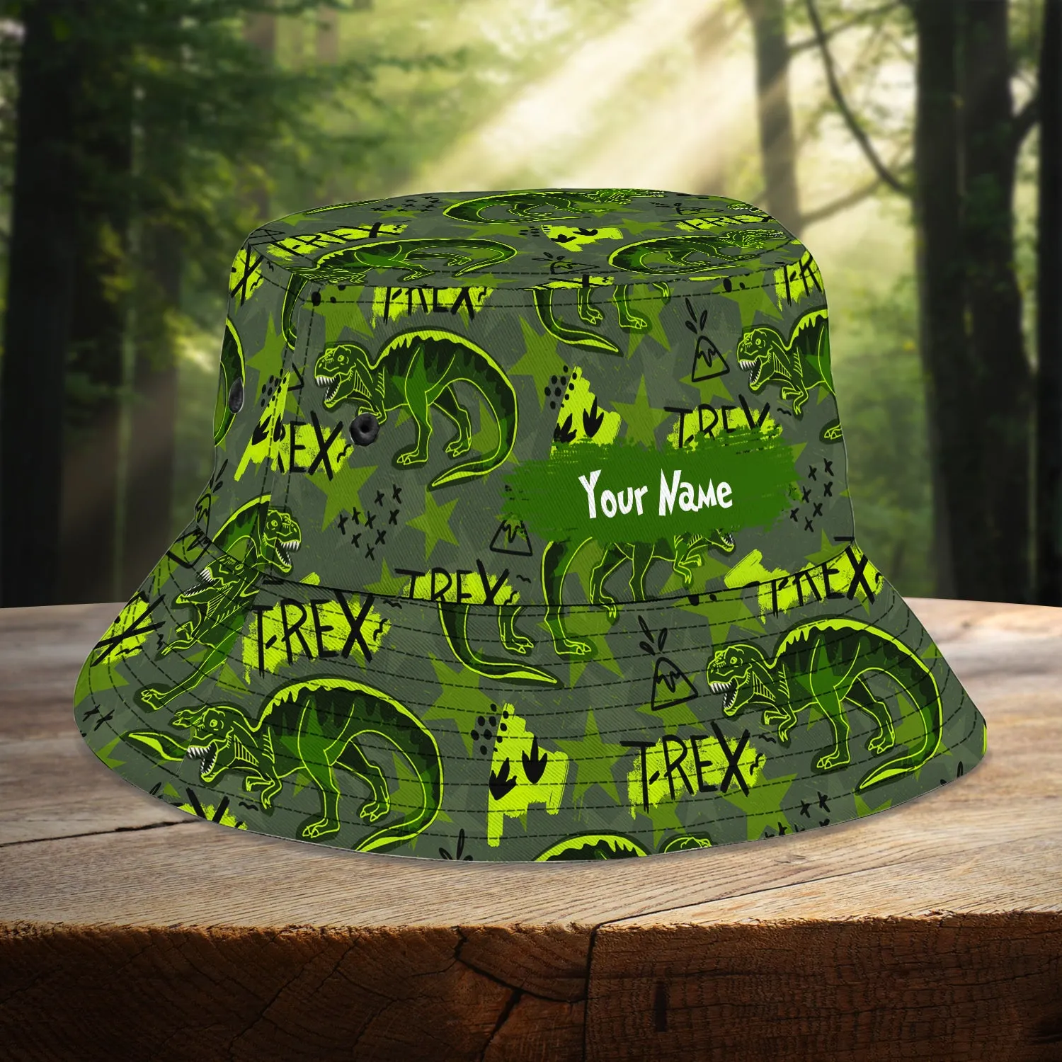 Custom Bucket Hat - T Rex - Loop - Dp98 - Dp533
