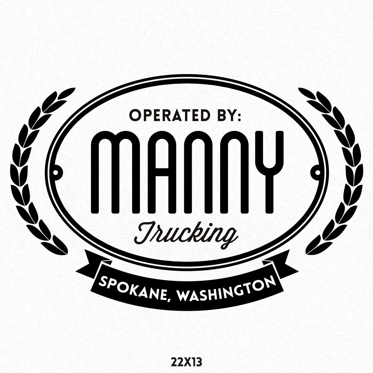Custom Company Name Truck Decal, 2 Pack