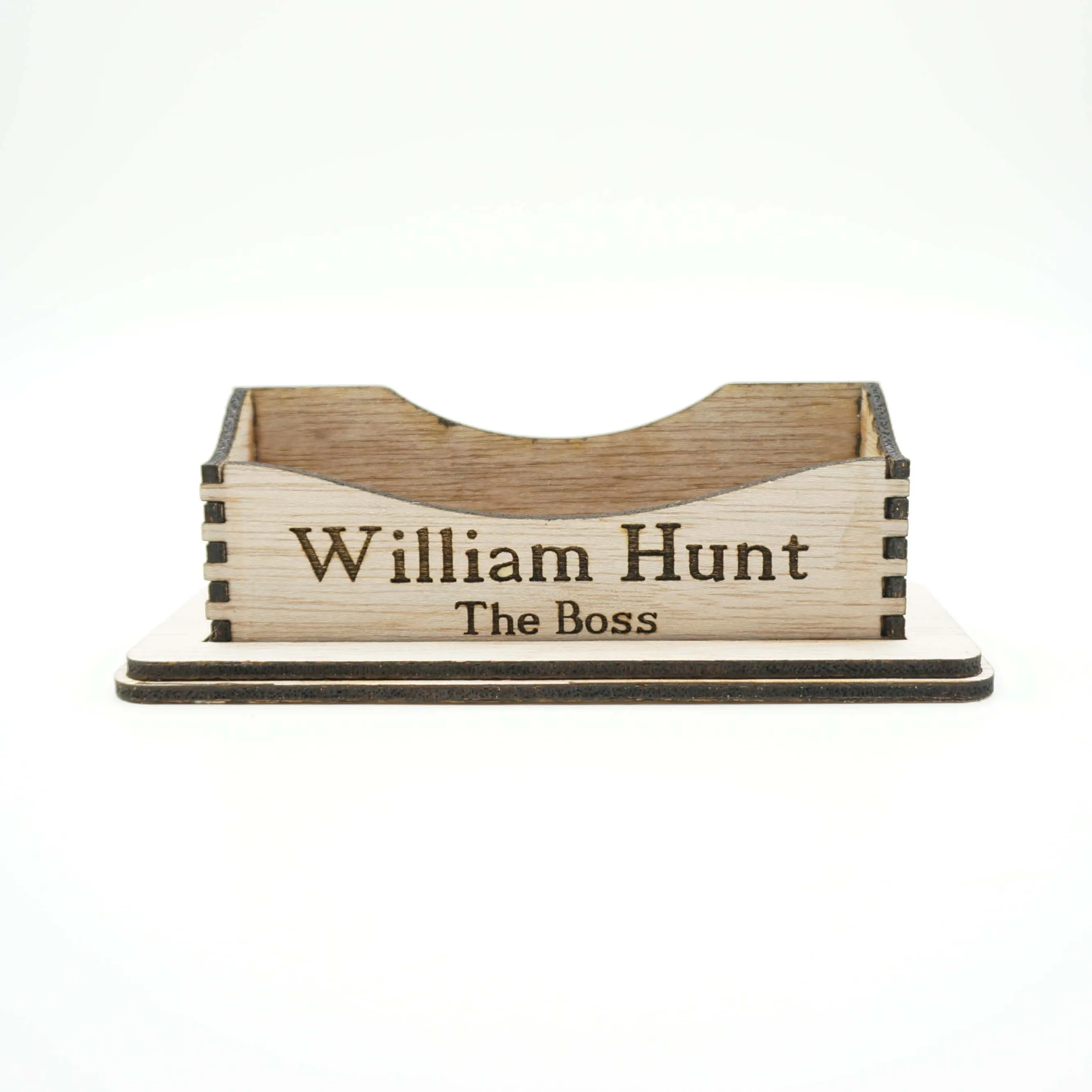 Custom Personalized Business Cards Holder Office Desk Organization Storage Supplies