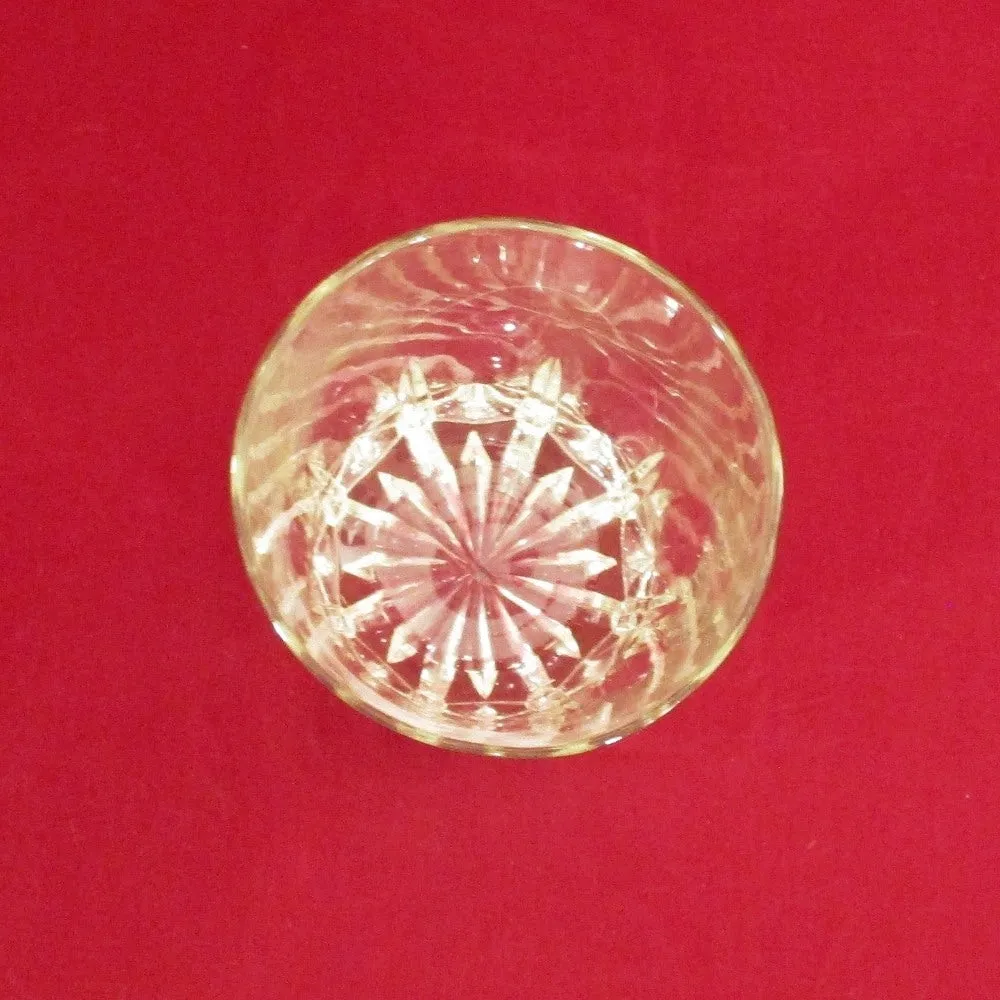 Cut Crystal Glass Ice Bucket W/Design