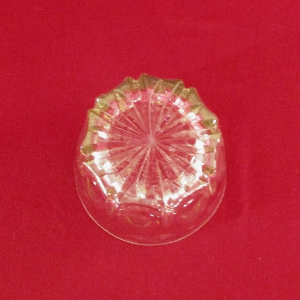 Cut Crystal Glass Ice Bucket W/Design