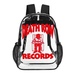 Death Row Records Red Logo Transparent Backpack 17 Inch