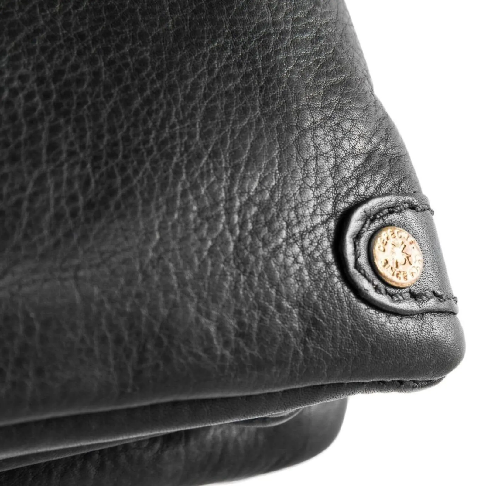 Depeche Black Leather Small Crossbody Bag /Clutch