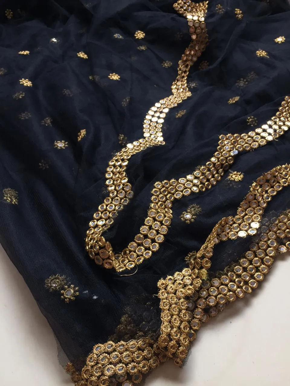 Designer Dupatta In Black