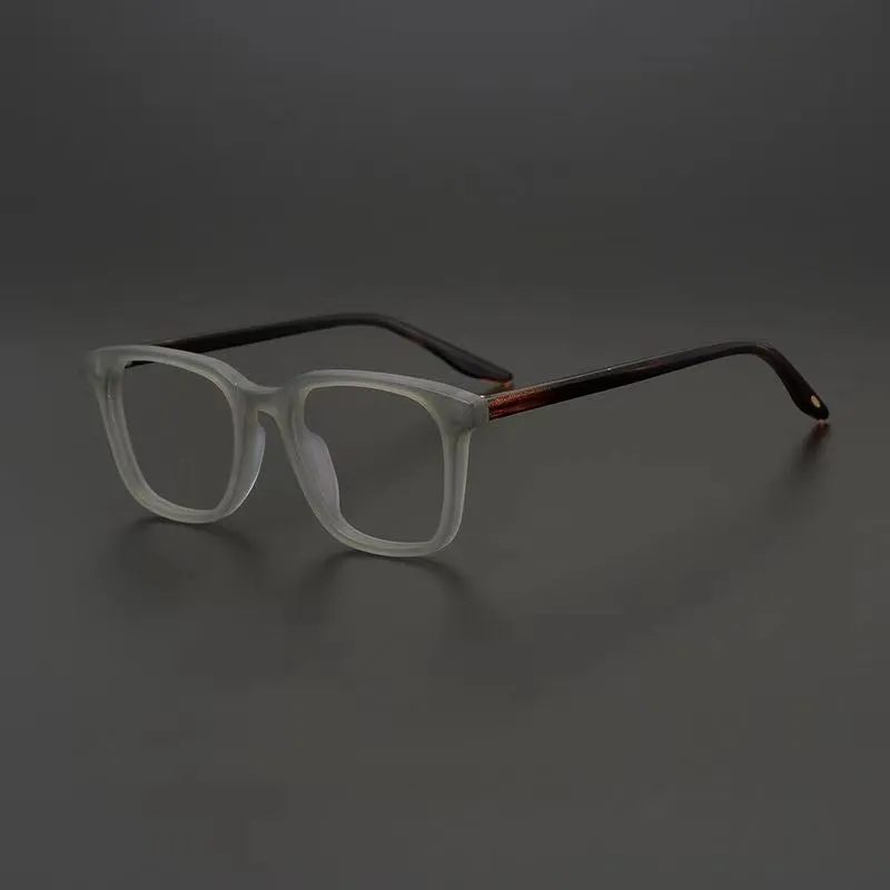 Designer Frosted Square Frame Glasses