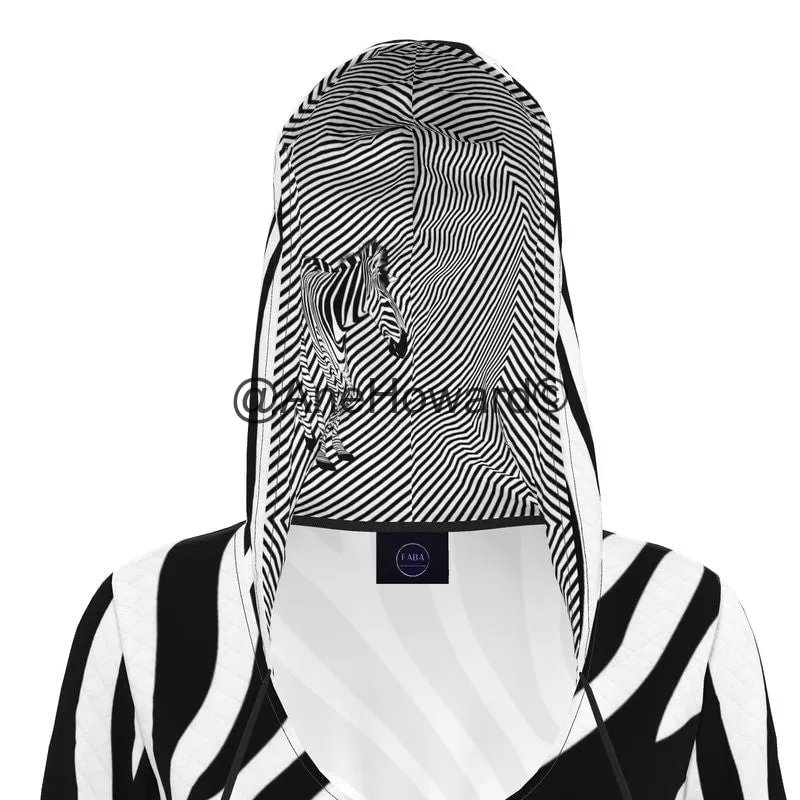 Designer Hoodie Dress Zebra