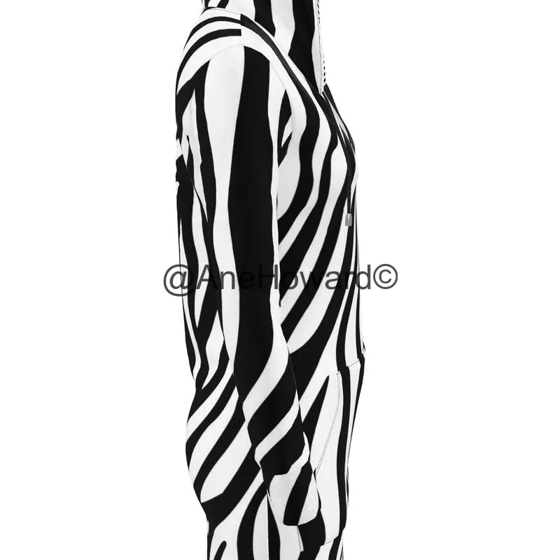 Designer Hoodie Dress Zebra