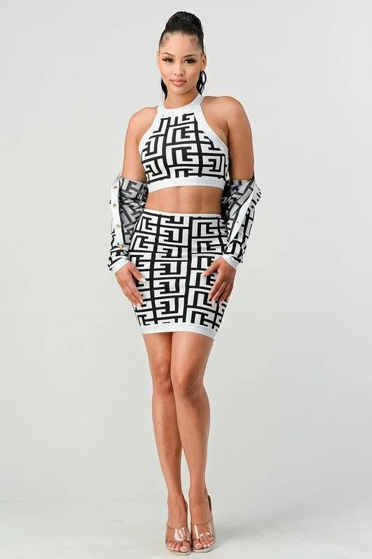 DESIGNER INSPIRED 3PC SET BANDAGE