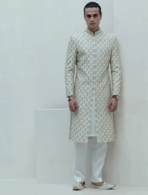 Designer White Color Sherwani for Wedding Wear #GN107