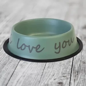 Dog Bowl - Matte Green
