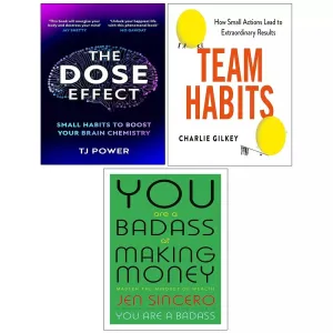 DOSE Effect TJ Power, You Are a Badass at Making Money, Team Habits 3 Books Set