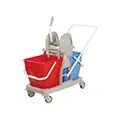 Double Bucket and Wringer with Trolley