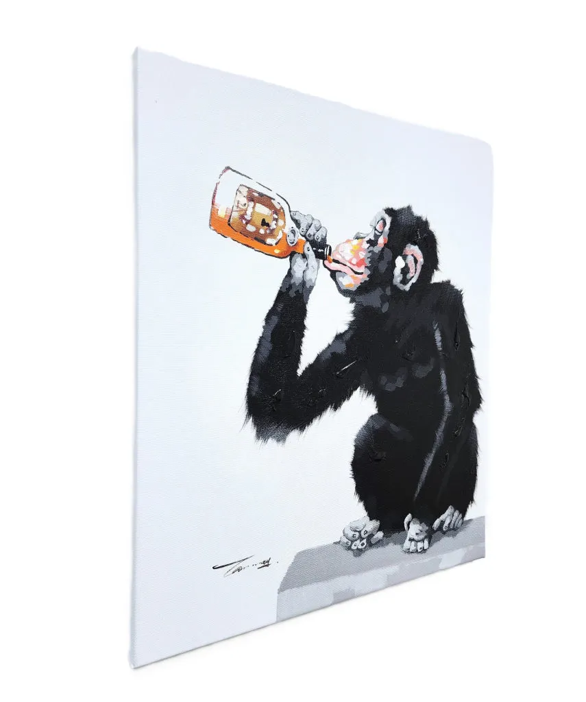 Drinking Monkey - HIGH PREMIUM - 20 x 24 in. by Tommy