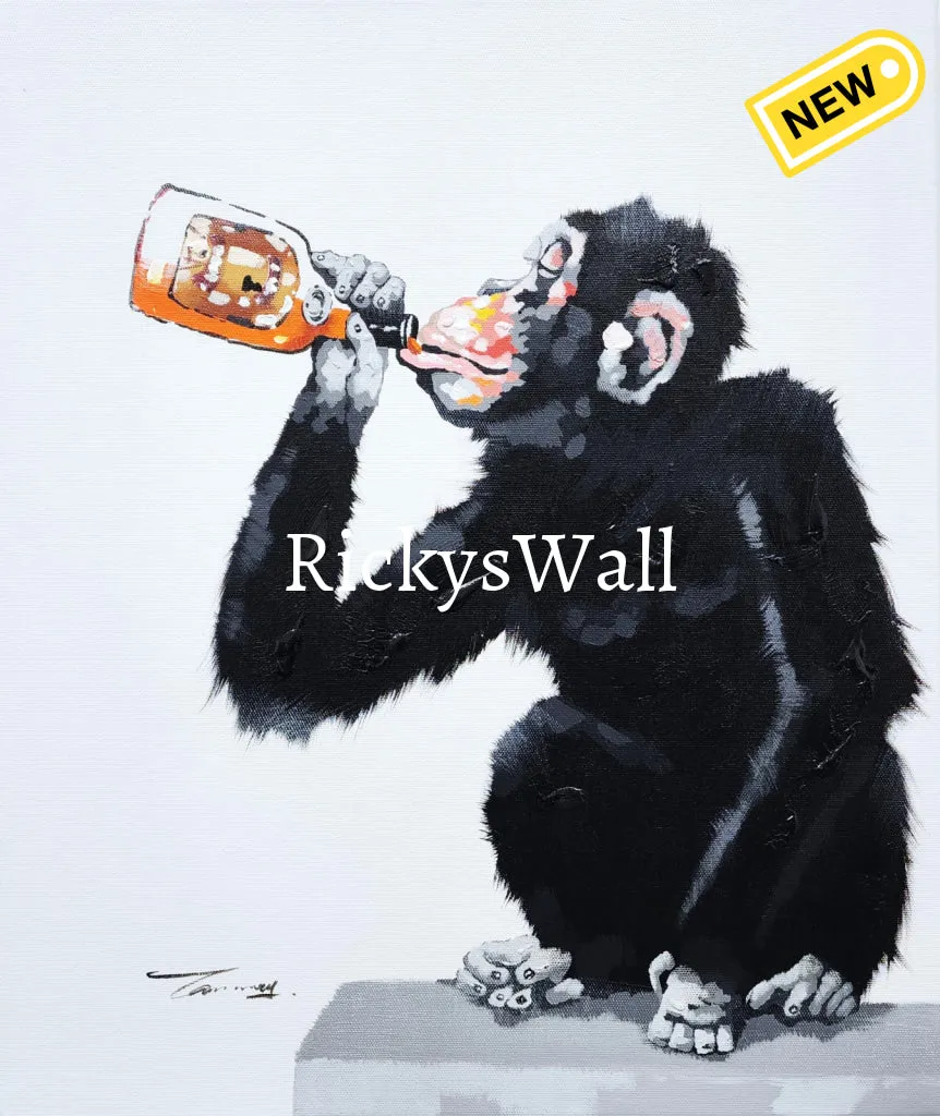 Drinking Monkey - HIGH PREMIUM - 20 x 24 in. by Tommy