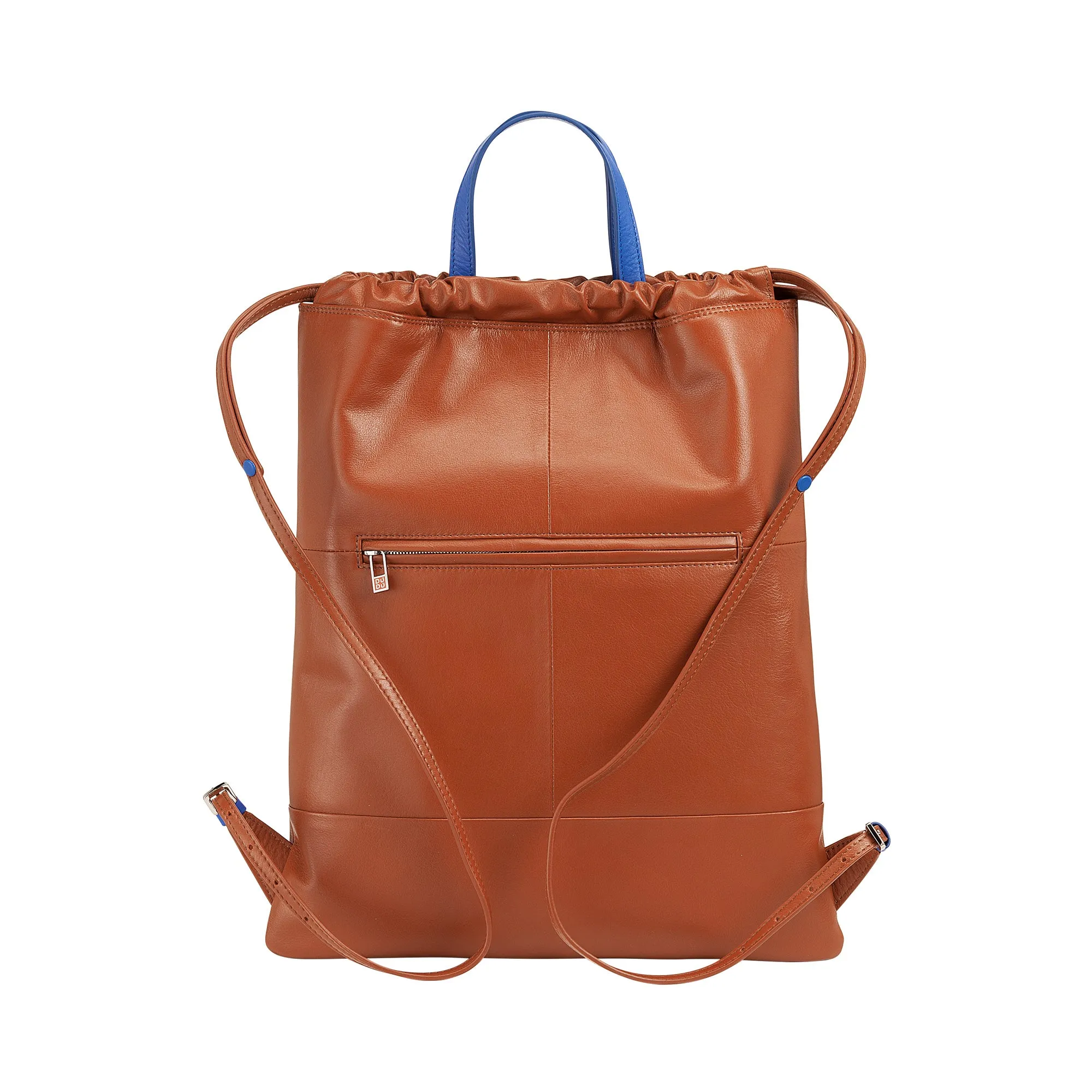 DuDu bag in Sacca in leather for fashion sports bag bag bag with coulisse and thin leather shoulder straps