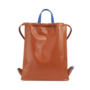 DuDu bag in Sacca in leather for fashion sports bag bag bag with coulisse and thin leather shoulder straps