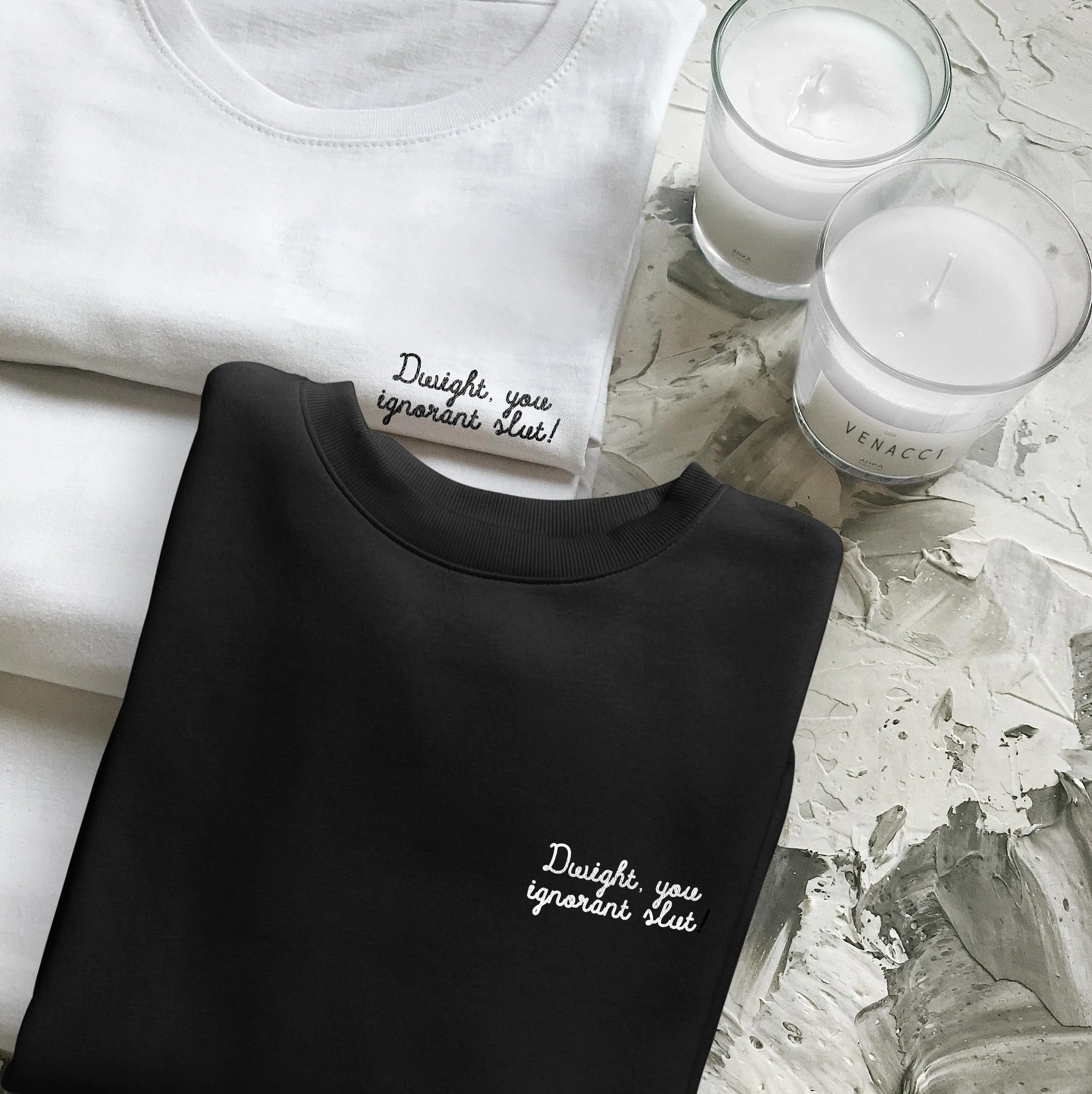 Dwight You Ignorant Slut Embroidered Unisex Tee