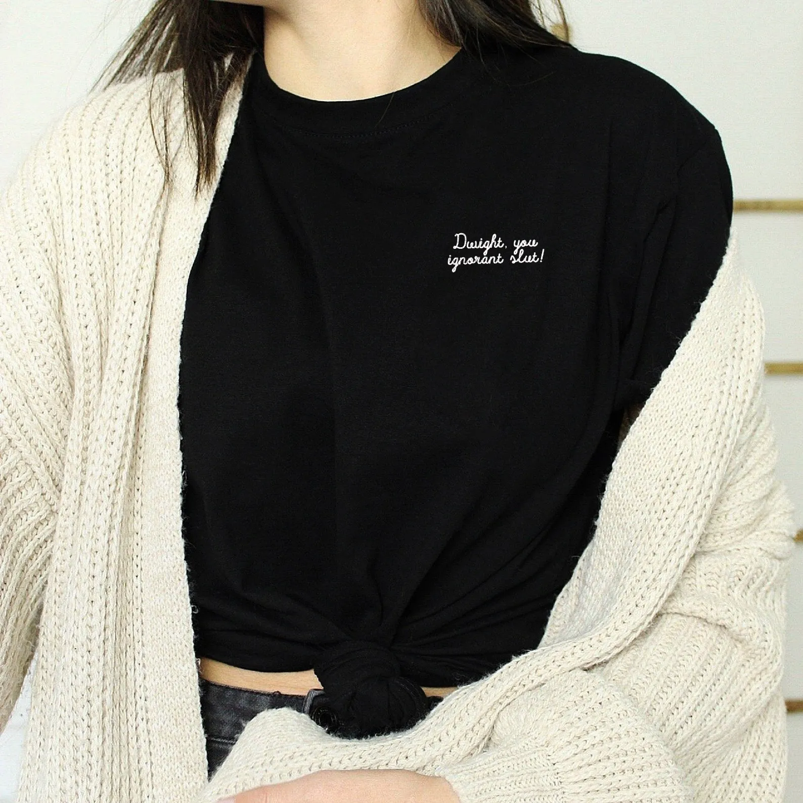 Dwight You Ignorant Slut Embroidered Unisex Tee