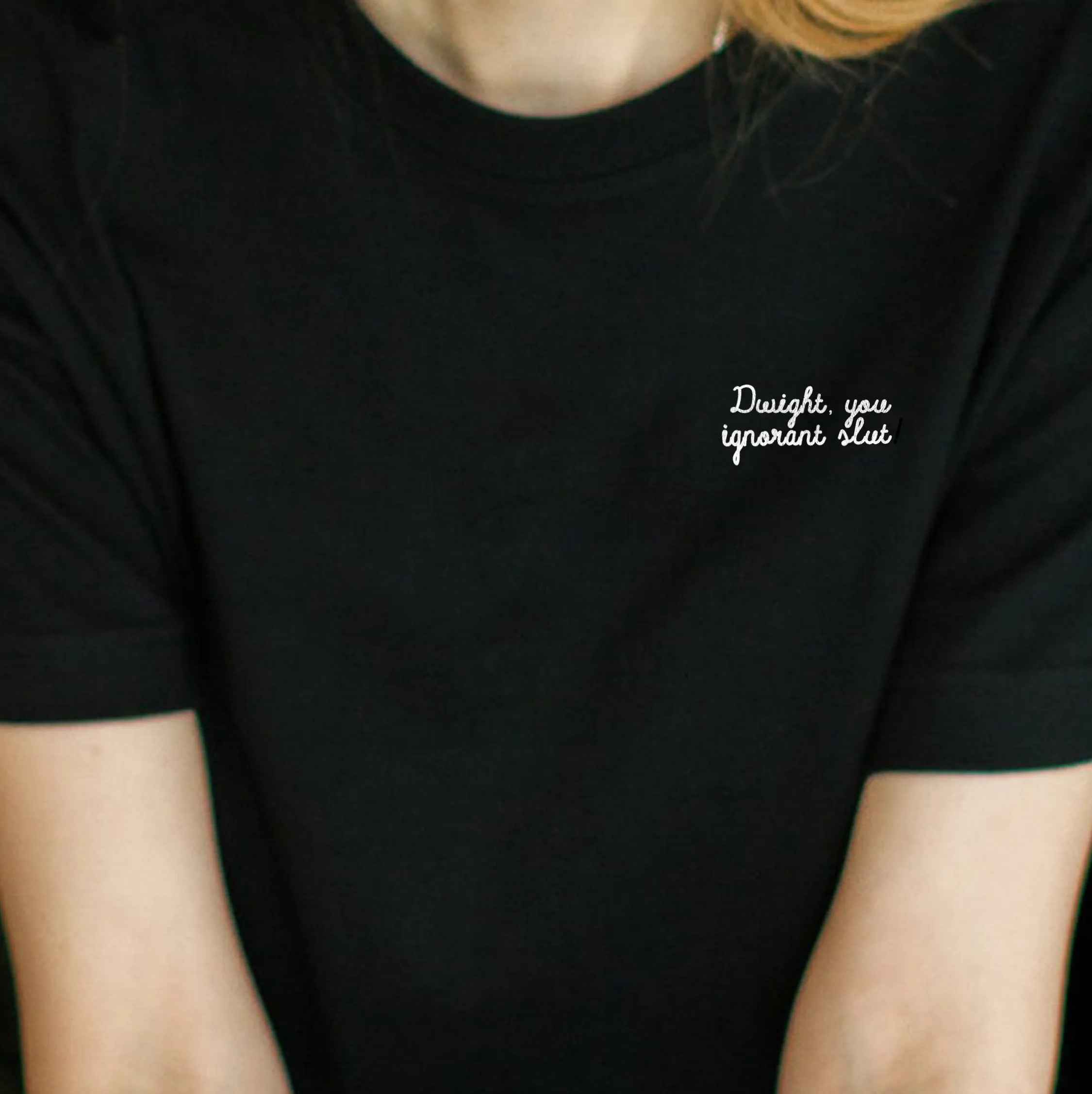 Dwight You Ignorant Slut Embroidered Unisex Tee