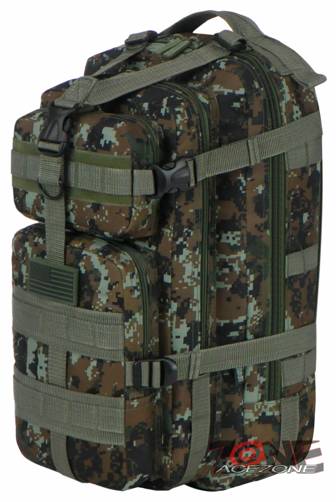 East West USA Tactical Molle Military Assault Hunting Backpack RTC502 GREEN ACU