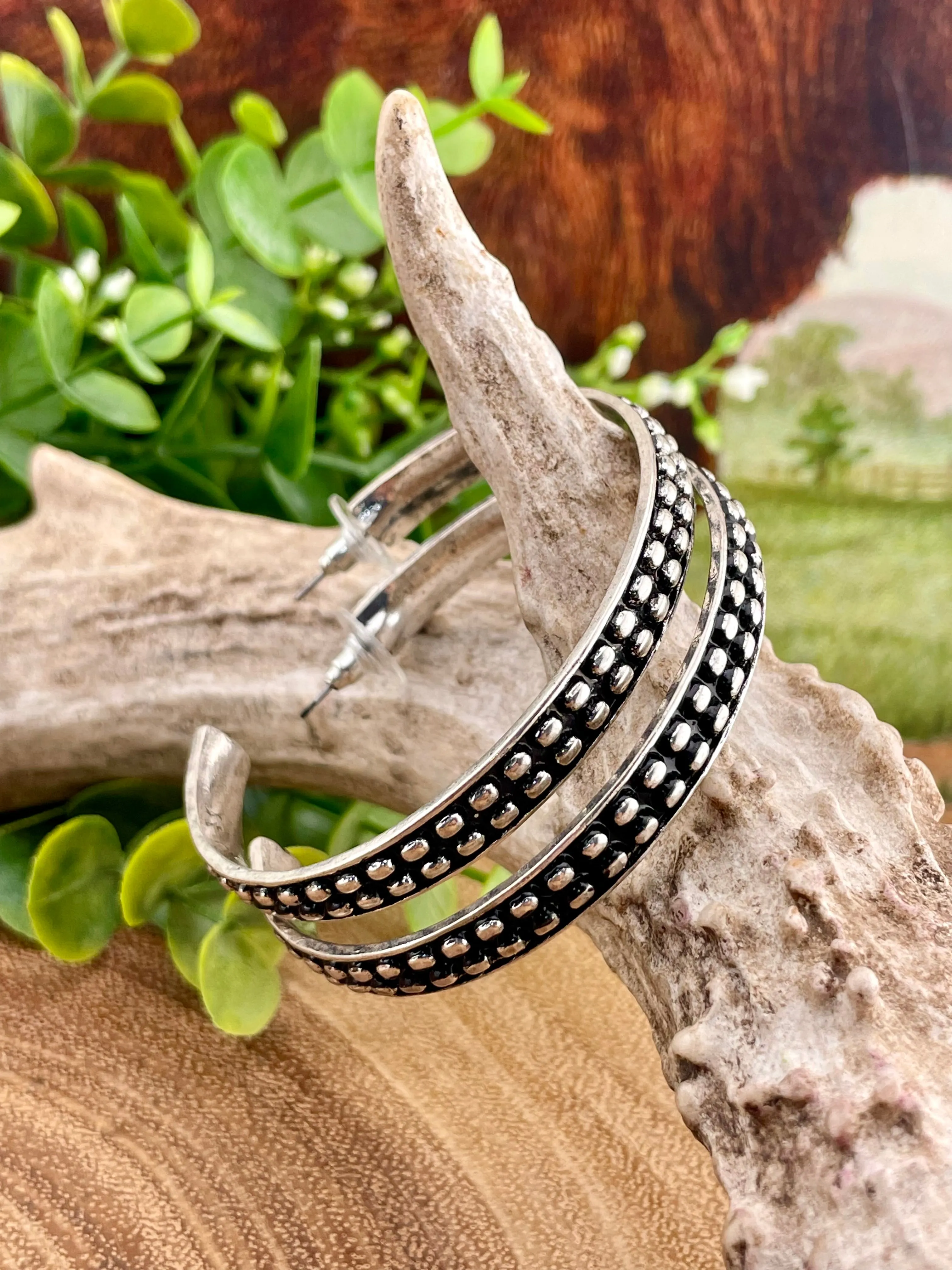 Edela Raised Hoop Earrings - 2"