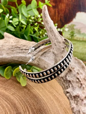Edela Raised Hoop Earrings - 2"