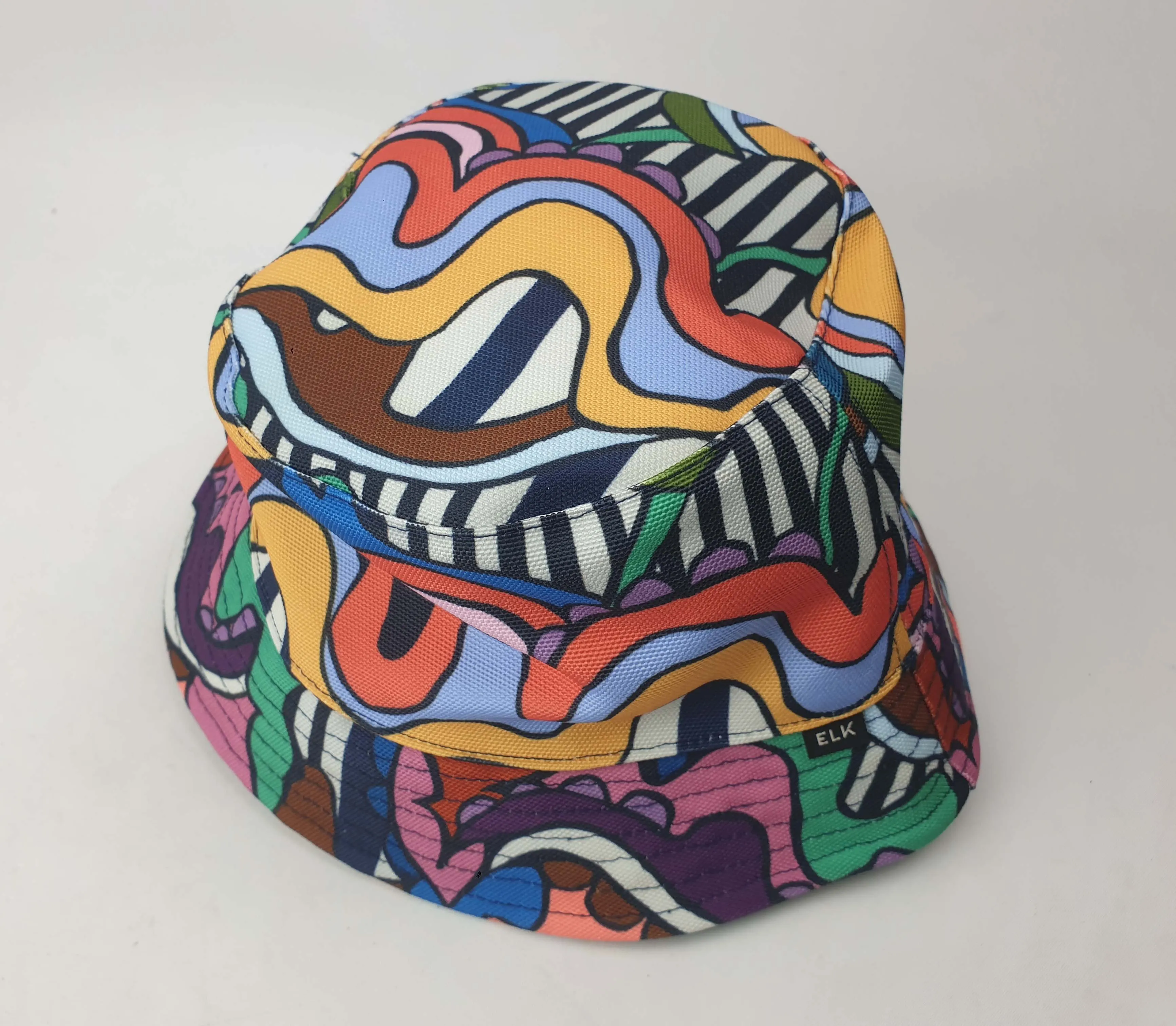Elk colourful print bucket hat