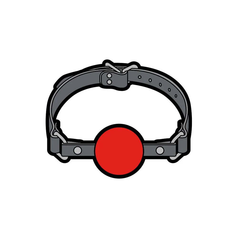 Enamel Pin: Ball Gag Large *