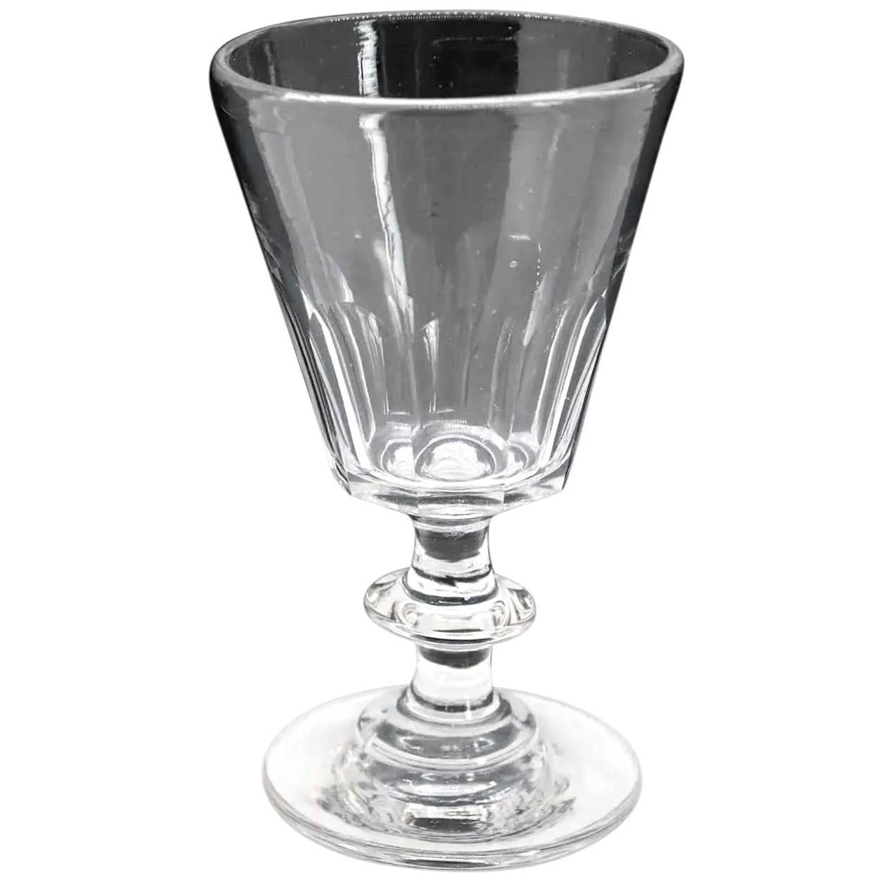 English Georgian Petal Cut Gin Drinking Glass Stemware