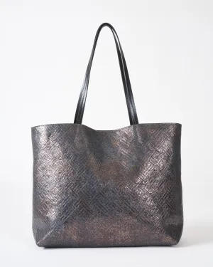 essential tote - twill metallic