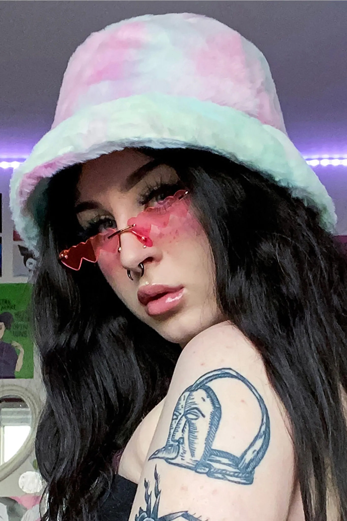 Euphoria Tie Dye Fluffy Bucket Hat
