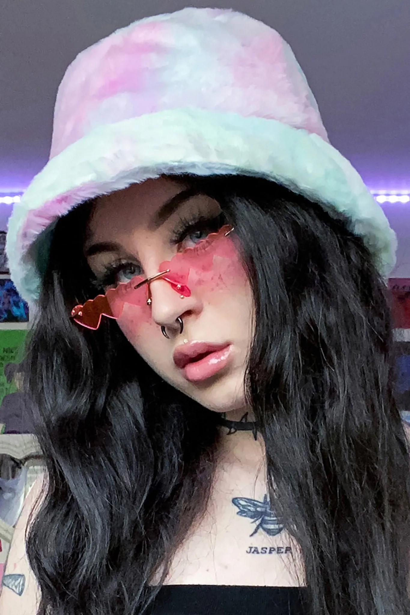 Euphoria Tie Dye Fluffy Bucket Hat