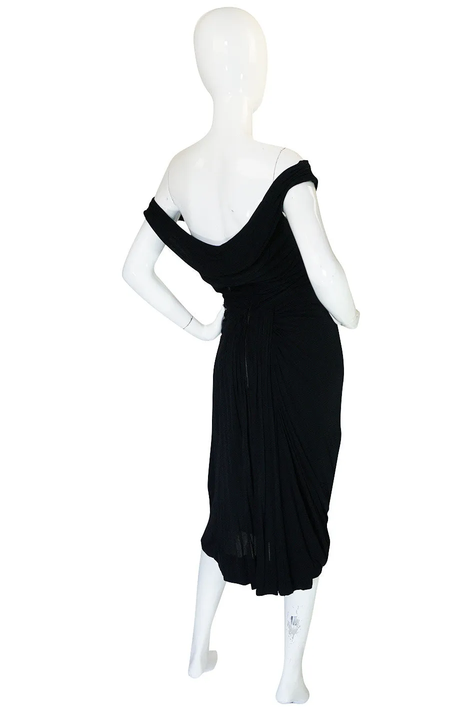 Extraordinary 1940s Ceil Chapman Attr Jersey Dress