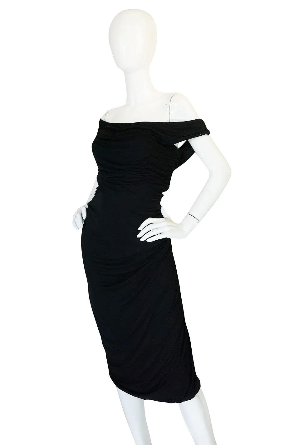 Extraordinary 1940s Ceil Chapman Attr Jersey Dress