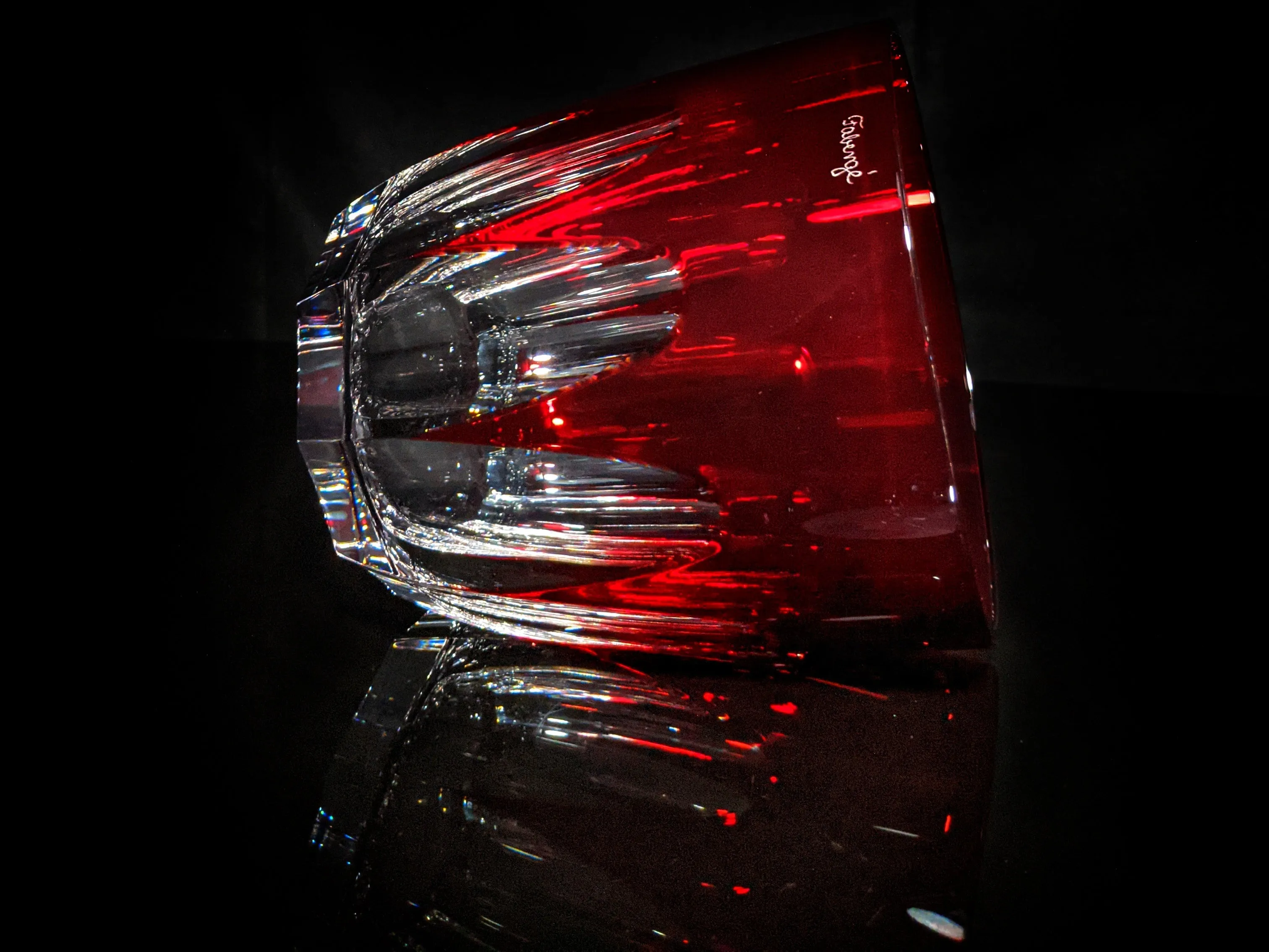 Faberge Lausanne Ruby Red Ice Bucket