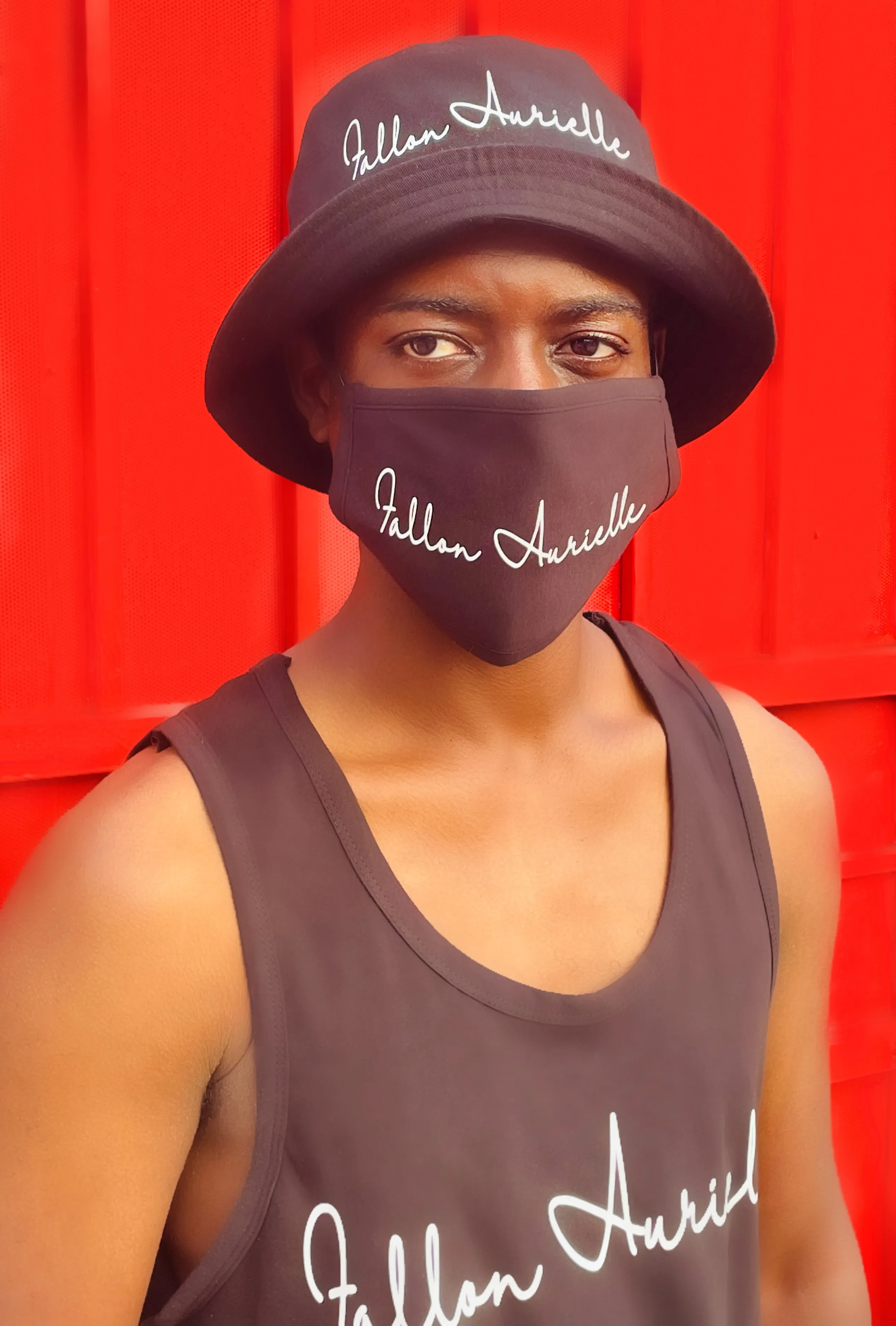 Fallon Aurielle Signature Classic Bucket Hat (Black & White)