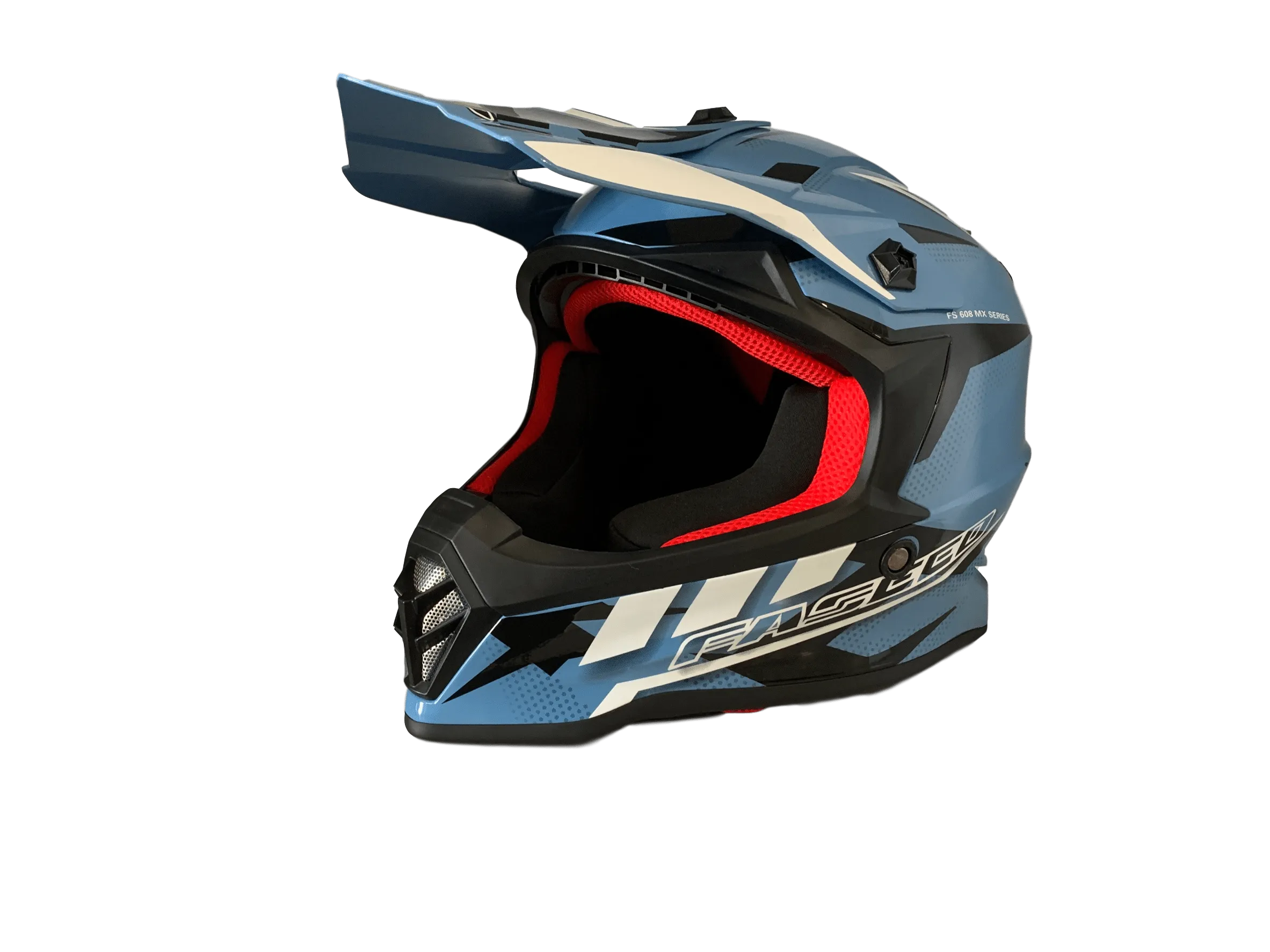 Faseed 608 Kids Blue/Metal/Black Helmet