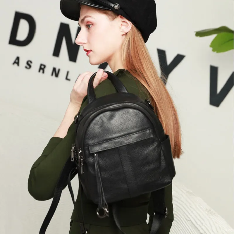 Fashion Black Small Backpack