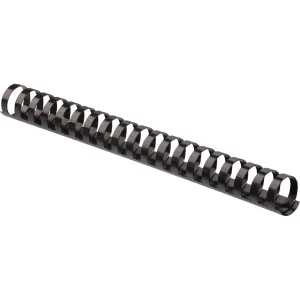 Fellowes Plastic Combs - Oval Back, 1-1/2" , 340 sheets, Black, 10 pk