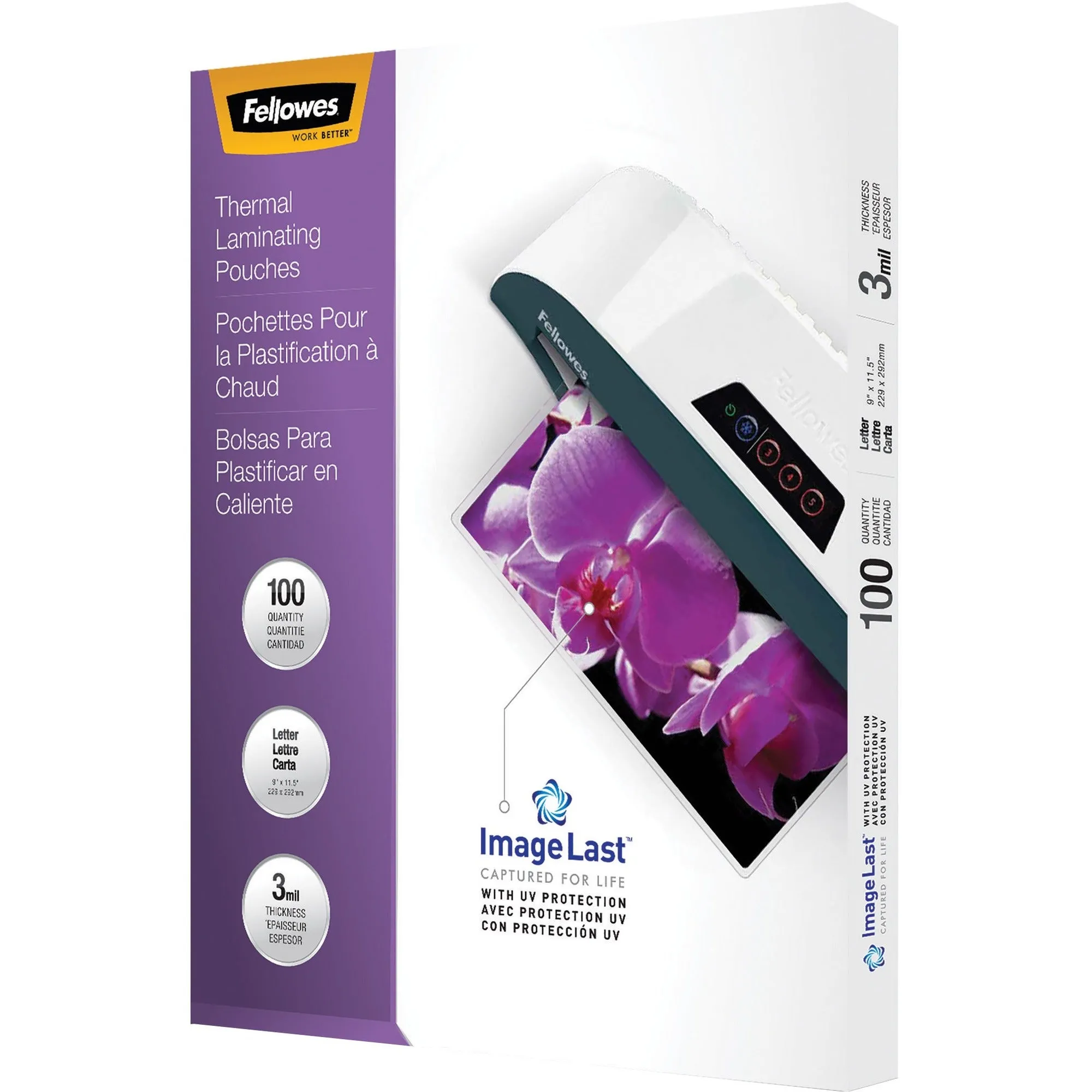 Fellowes Thermal Laminating Pouches - ImageLast™, 100/BX