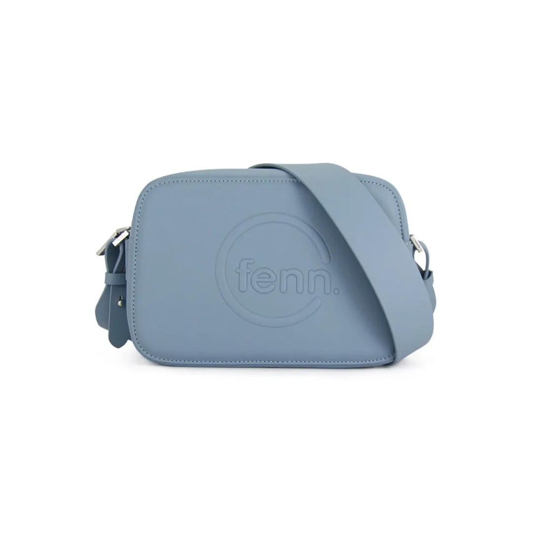 Fenn Crossbody Bag – Mint Blue with Silver Zip