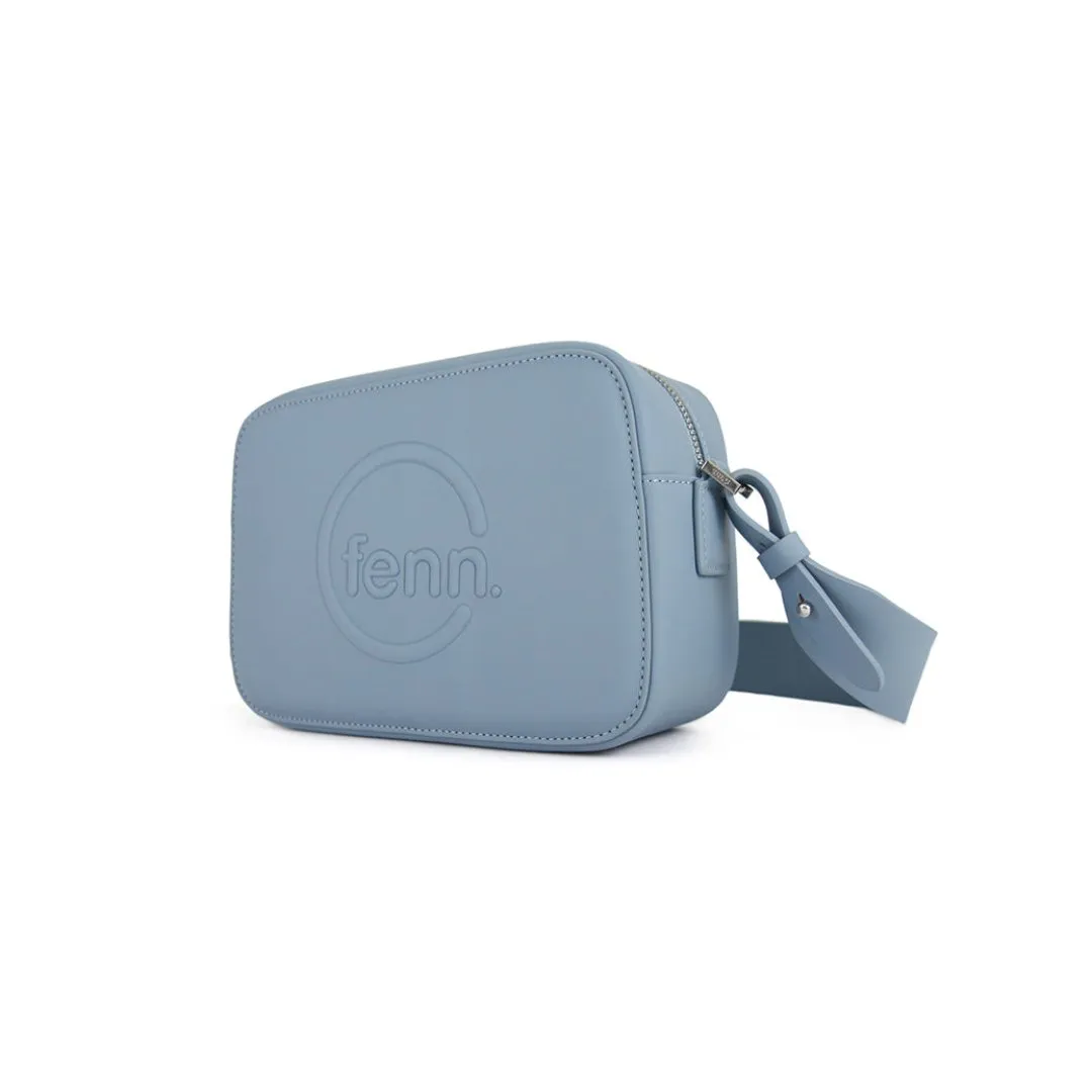 Fenn Crossbody Bag – Mint Blue with Silver Zip